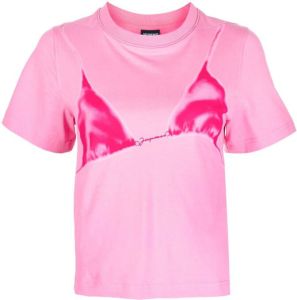 Jacquemus T-shirt met print Roze