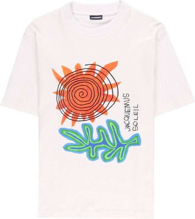 Jacquemus T-shirt met print Wit