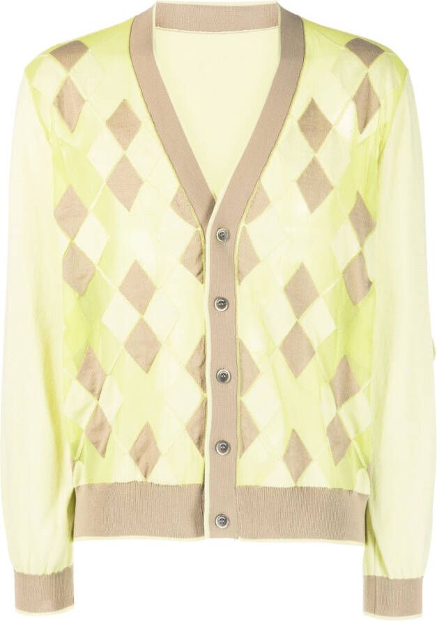 Jacquemus Vest met argyle-patroon Groen