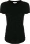 James Perse doorschijnend slub shirt met ronde hals Zwart - Thumbnail 1