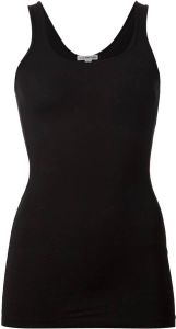 James Perse long fitted tank top Zwart