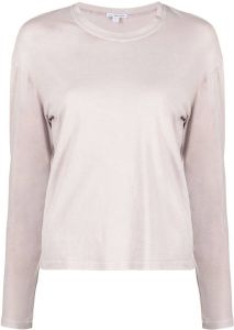 James Perse T-shirt met ronde hals Grijs