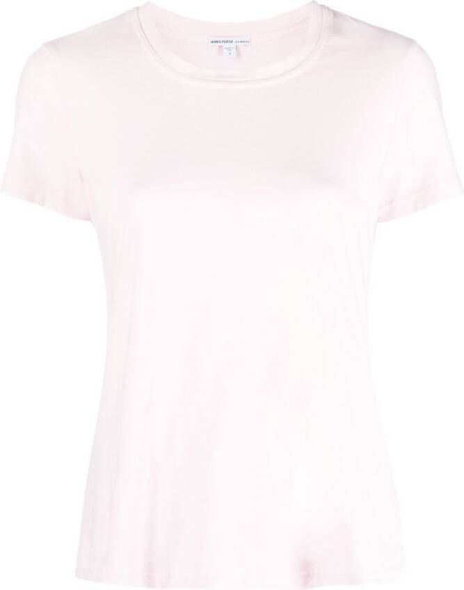James Perse T-shirt met ronde hals Roze