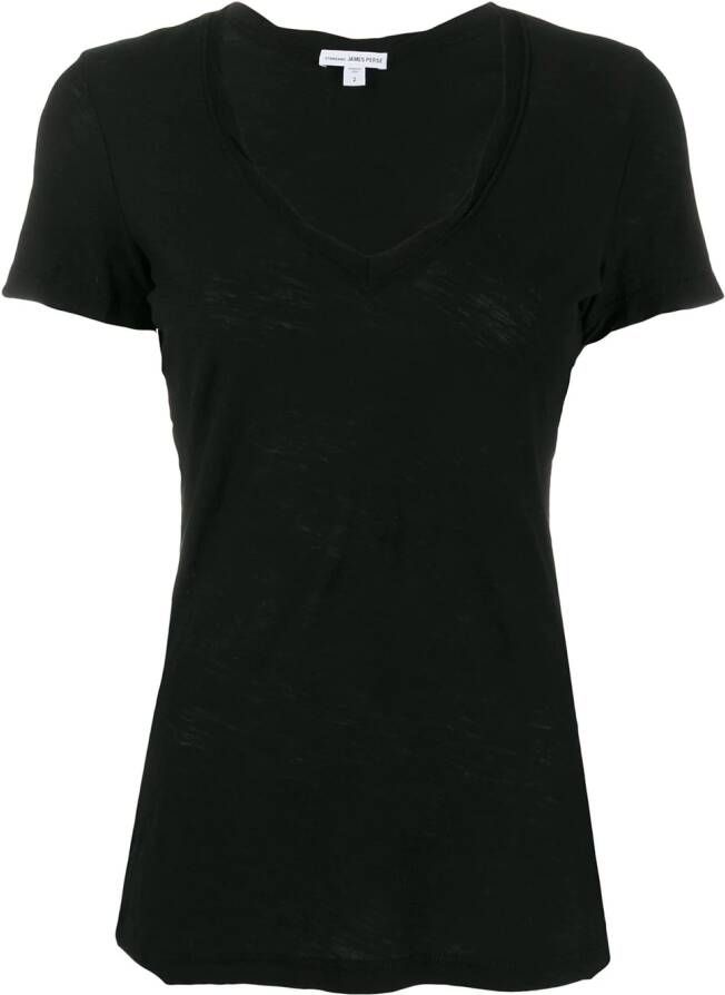 James Perse T-shirt met gevlamd-effect Zwart