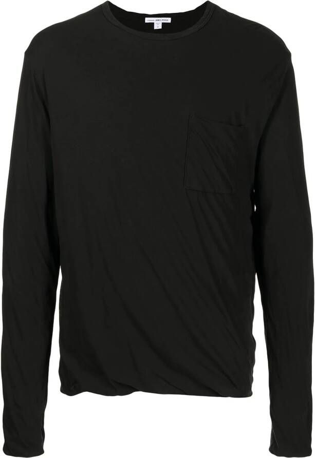 James Perse T-shirt met lange mouwen Zwart