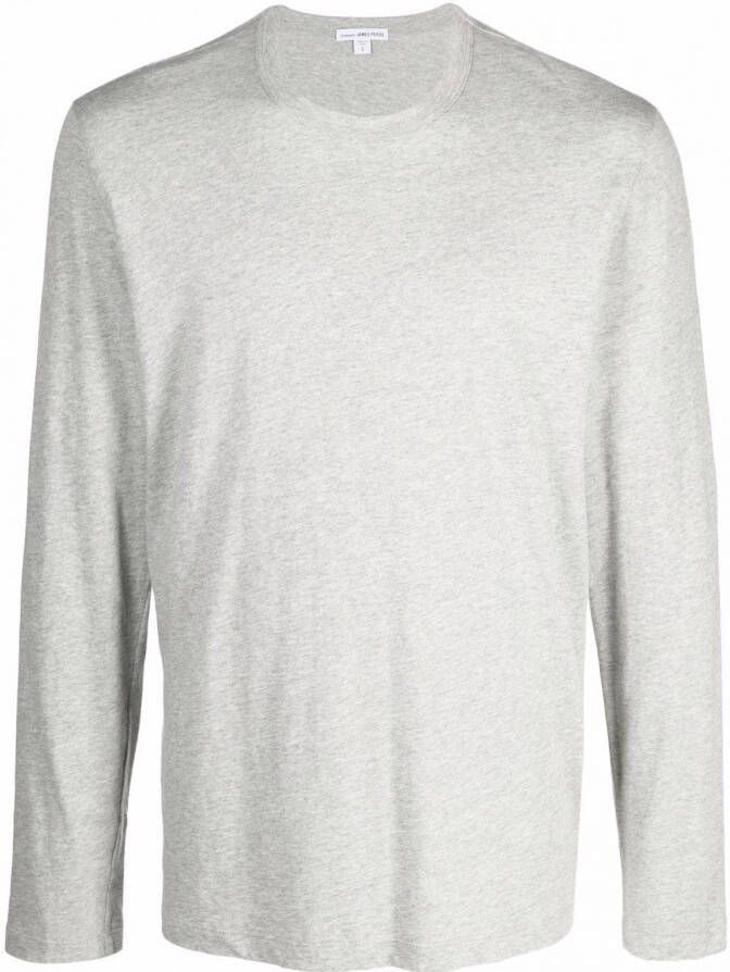 James Perse T-shirt met melange-effect Grijs