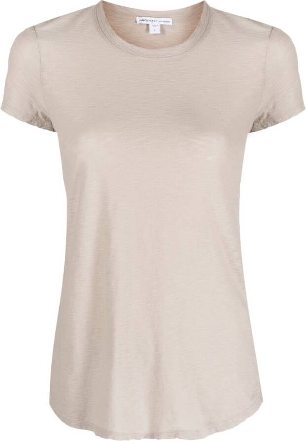 James Perse T-shirt van katoen Beige