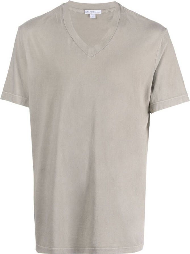James Perse T-shirt met V-hals Grijs
