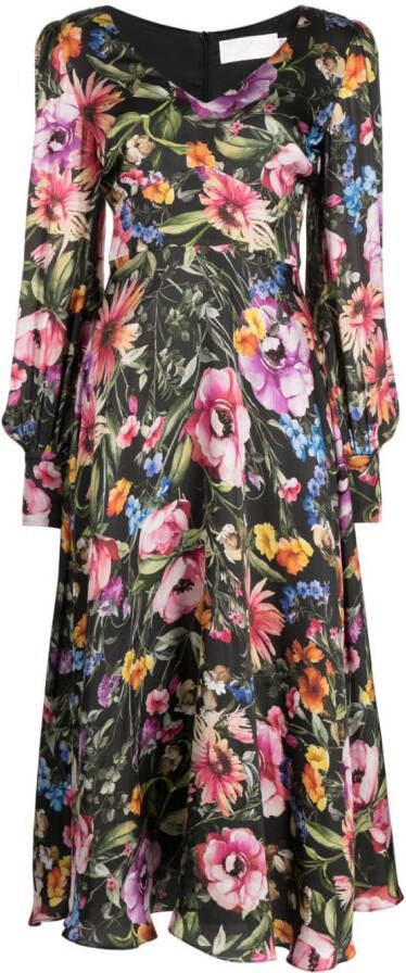 JANE Raphaella midi-jurk met bloemenprint Veelkleurig