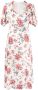 JANE Midi-jurk met bloemenprint Wit - Thumbnail 1
