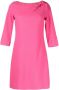 JANE Midi-jurk met strikdetail Roze - Thumbnail 1