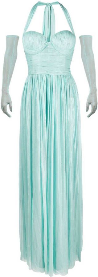 JEAN-LOUIS SABAJI Strapless maxi-jurk Blauw