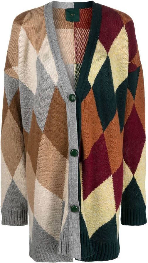 Jejia Vest met colourblocking Groen