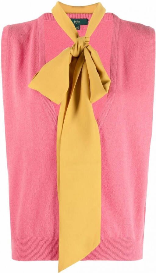 Jejia Vest met geknoopt detail Roze