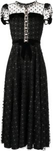 Jenny Packham Midi-jurk met stippen Zwart