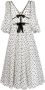 Jenny Packham Midi-jurk met strikdetail Wit - Thumbnail 1