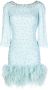 Jenny Packham Mini-jurk met veren afwerking Blauw - Thumbnail 1