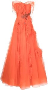 Jenny Packham Off-shoulder jurk Oranje