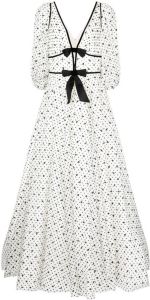 Jenny Packham Purdy bow-detail polka-dot gown Wit