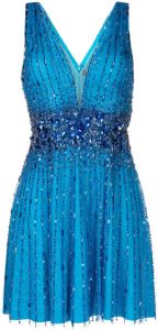 Jenny Packham Sissy sequin-embellished minidress Blauw