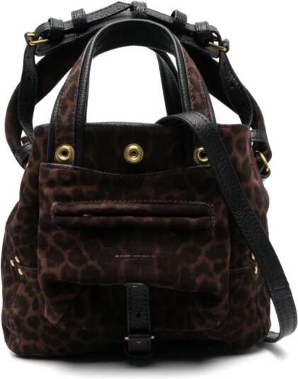 Jérôme Dreyfuss Billy shopper met luipaardprint Bruin