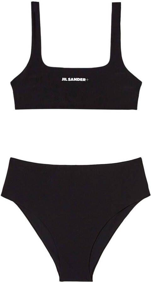Jil Sander Bikini met vierkante hals Zwart