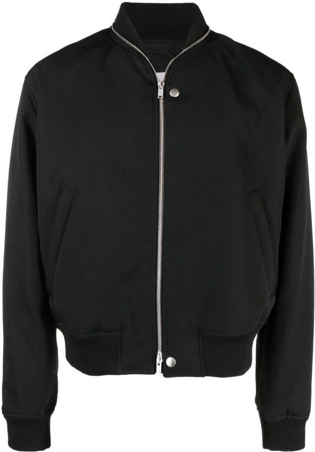 Jil Sander Bomberjack met rits Zwart