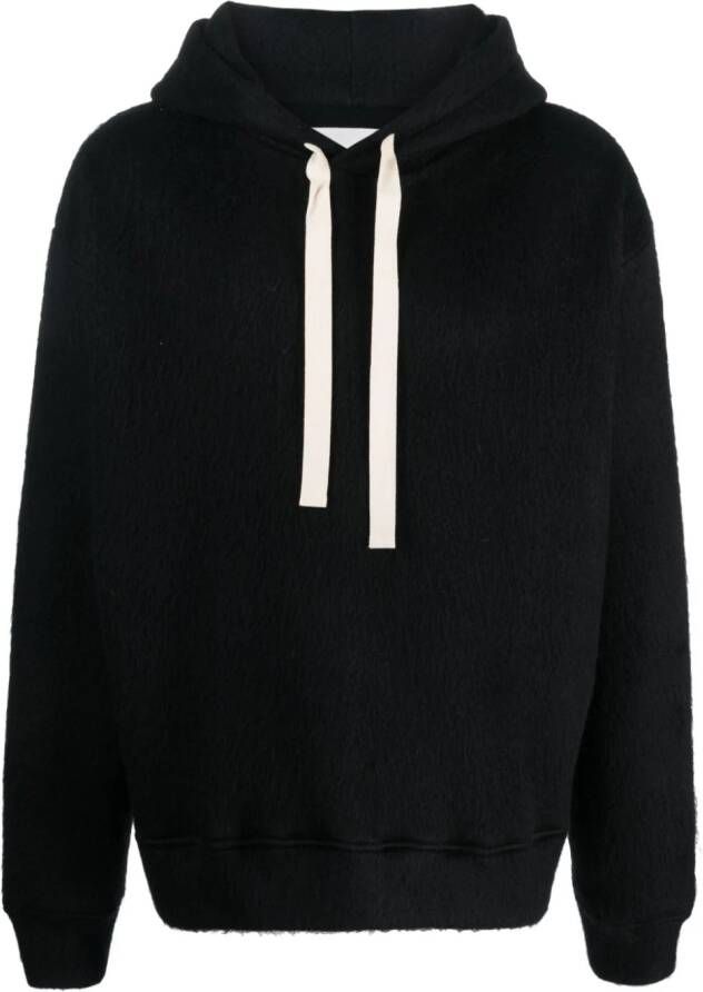 Jil Sander Hoodie van alpacawol mix Zwart