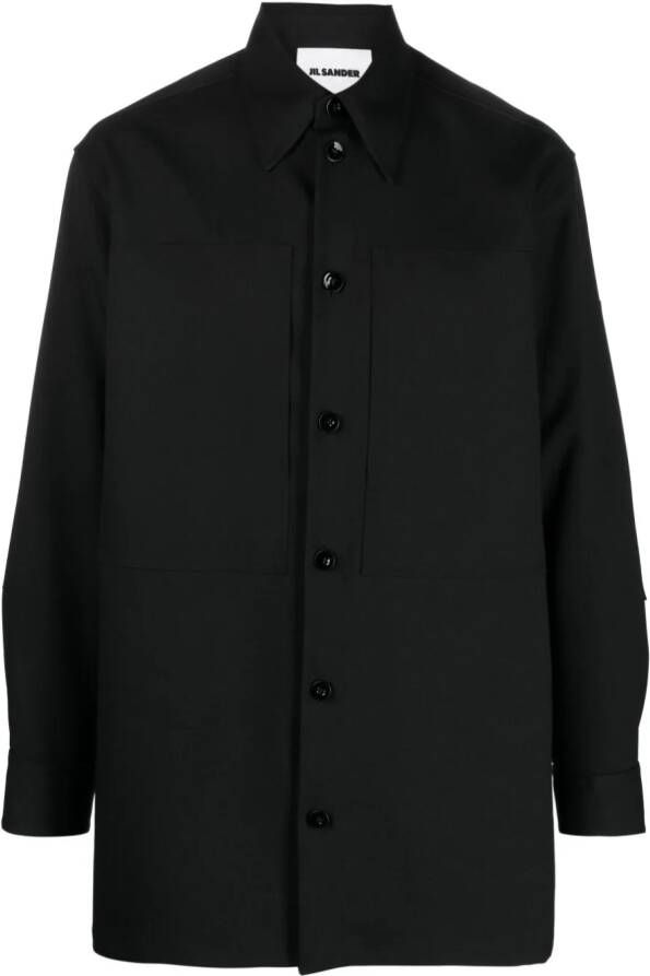 Jil Sander Button-up overhemd Zwart