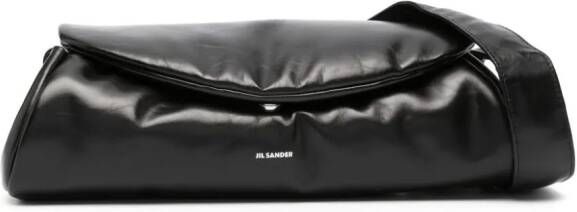 Jil Sander Cannolo Grande leather bag Zwart