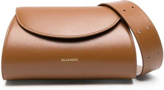 Jil Sander Cannolo schoudertas Bruin