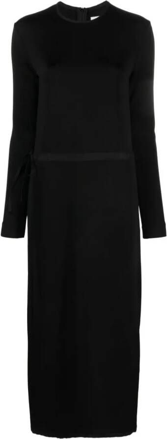 Jil Sander Maxi-jurk met ronde hals Zwart