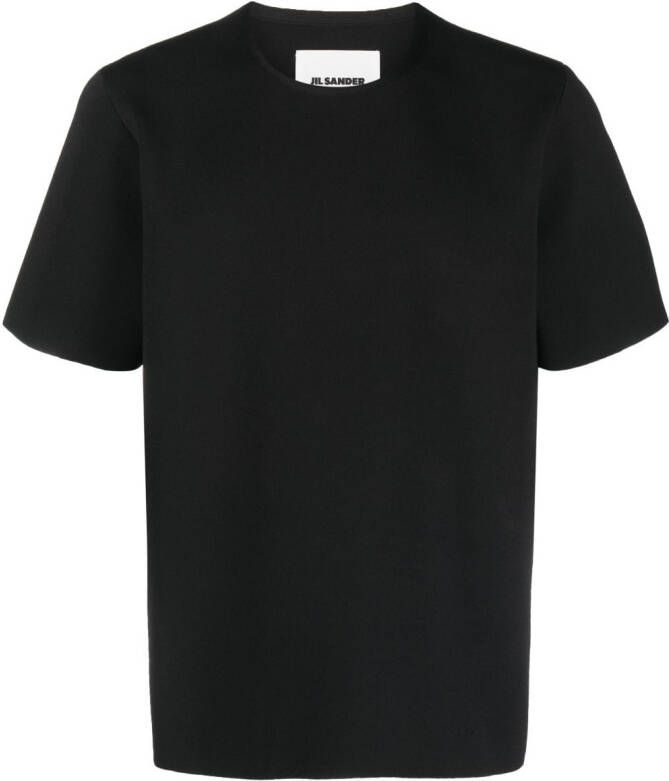 Jil Sander T-shirt met ronde hals Zwart