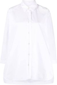 Jil Sander crop-sleeve cotton shirt Wit