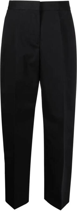 Jil Sander Cropped pantalon Zwart