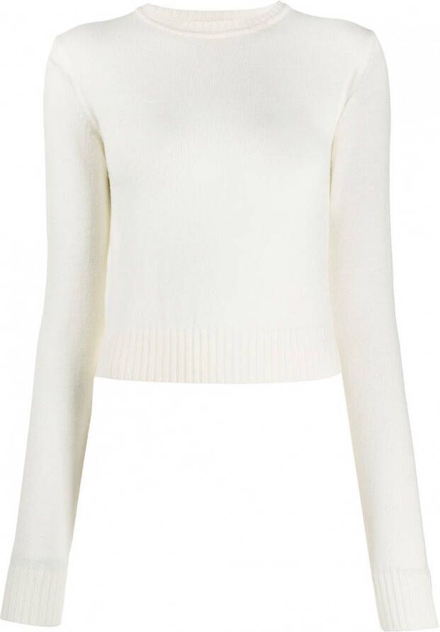 Jil Sander Cropped trui Wit