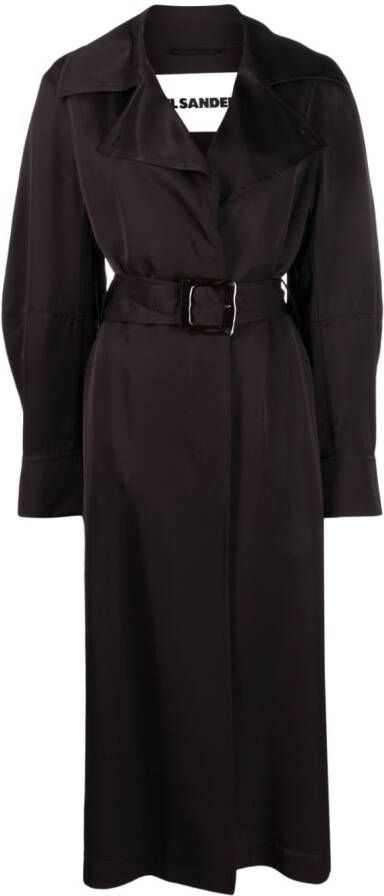 Jil Sander Jas met ceintuur Bruin