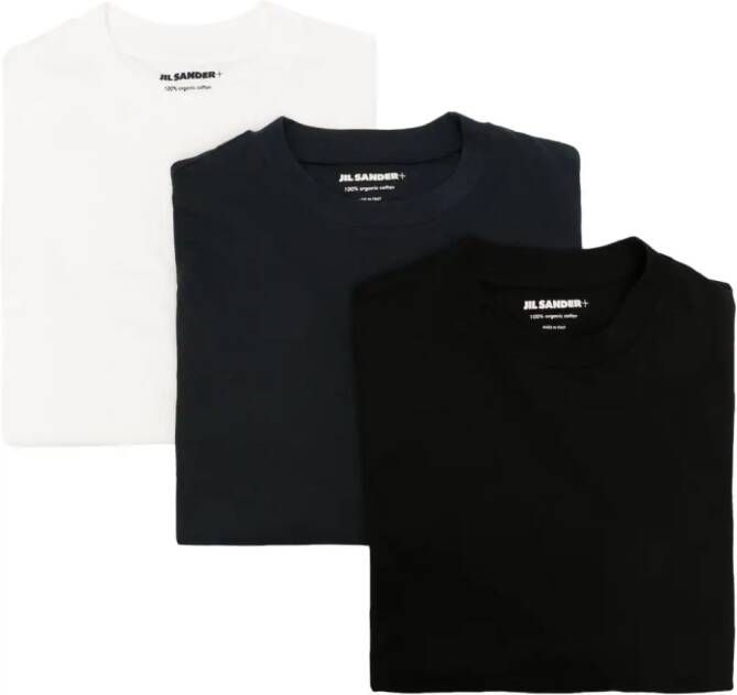 Jil Sander Drie T-shirts van biologisch katoen Wit