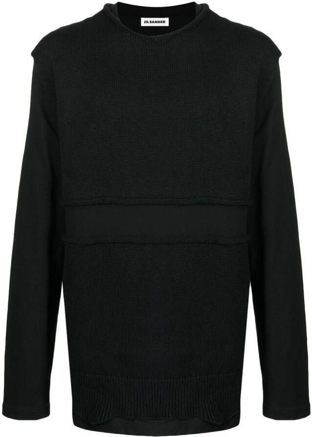 Jil Sander Gelaagde sweater Zwart
