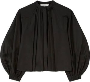 Jil Sander Geplooide blouse Zwart