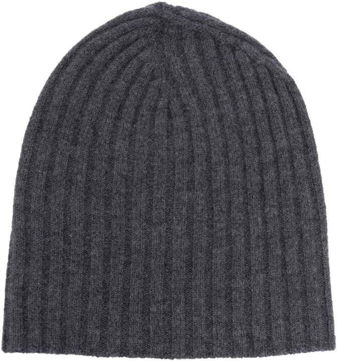 Jil Sander Geribbelde muts Grijs
