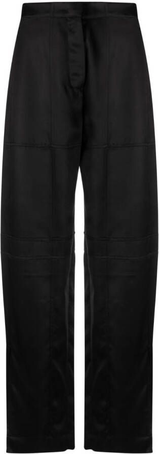 Jil Sander High waist broek Zwart