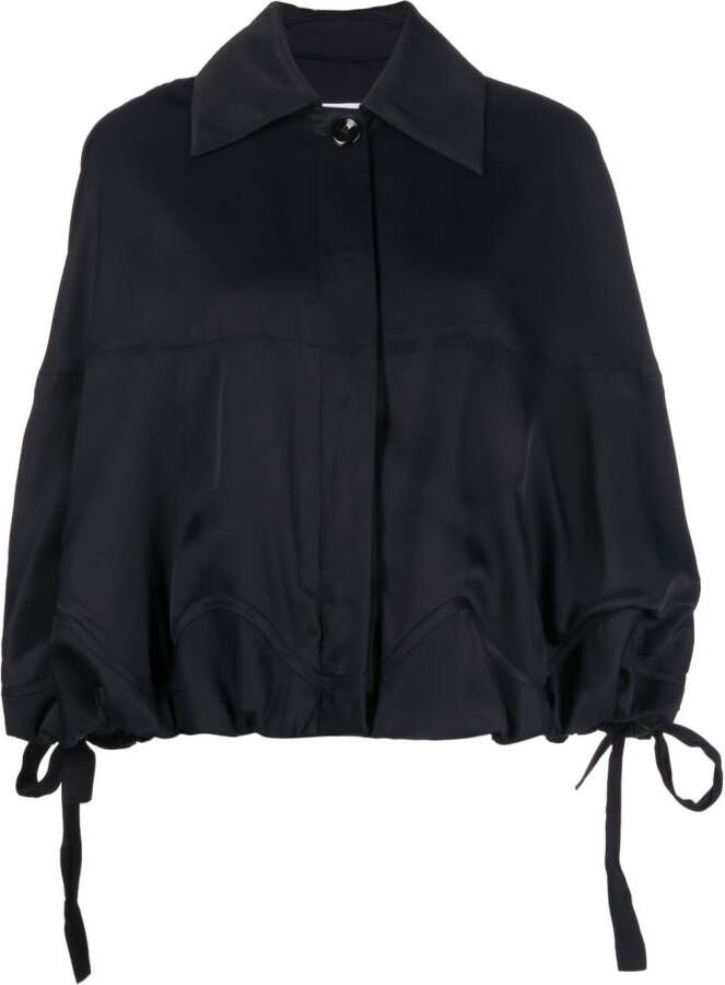 Jil Sander Jas met blouson taille Blauw