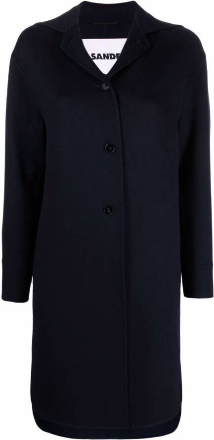 Jil Sander Jas met knopen Blauw