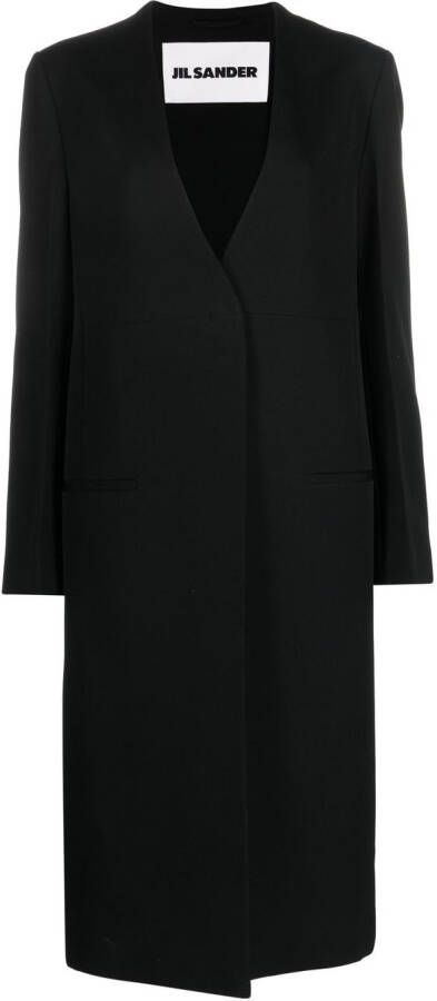 Jil Sander Jas met V-hals Zwart
