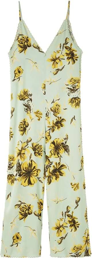 Jil Sander Jumpsuit met bloemenprint Groen