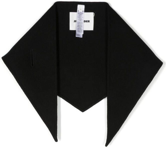 Jil Sander Kasjmier foulard Zwart