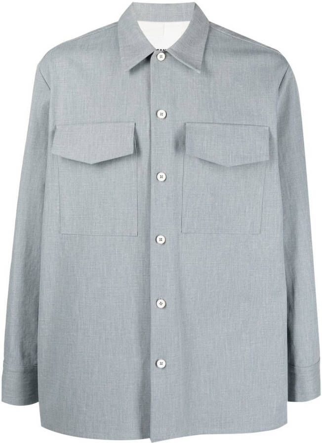 Jil Sander Katoenen overhemd Blauw
