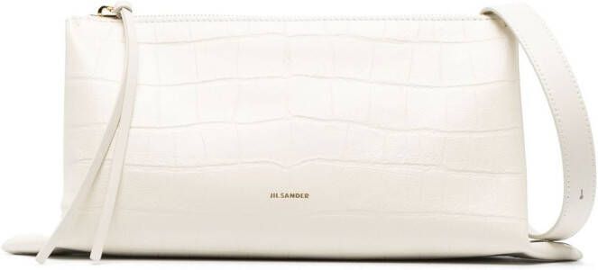 Jil Sander Leren crossbodytas Wit