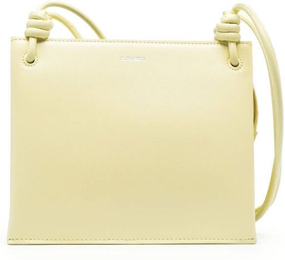 Jil Sander Leren schoudertas Geel
